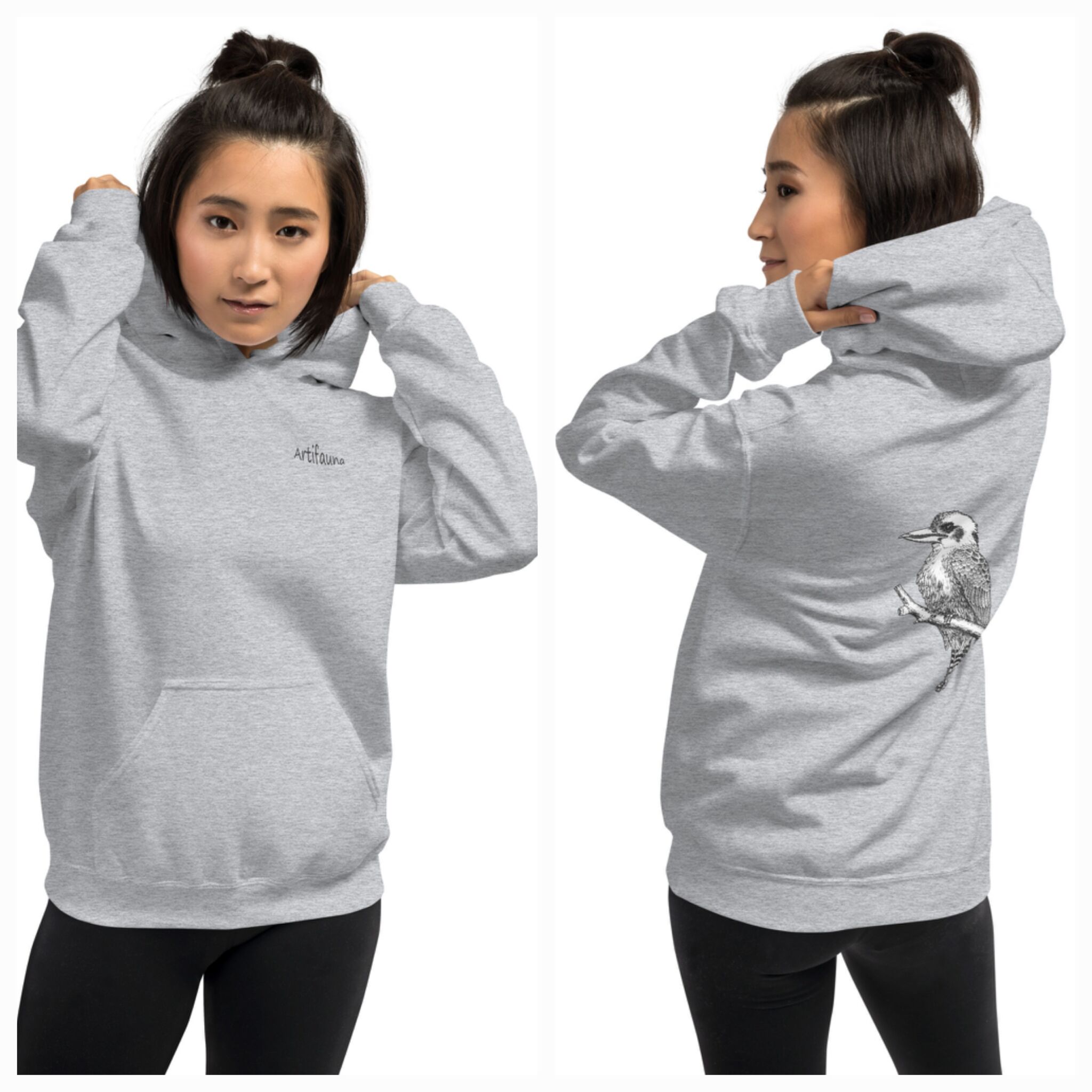 Kookaburra on Back Unisex Hoodie by Artifauna